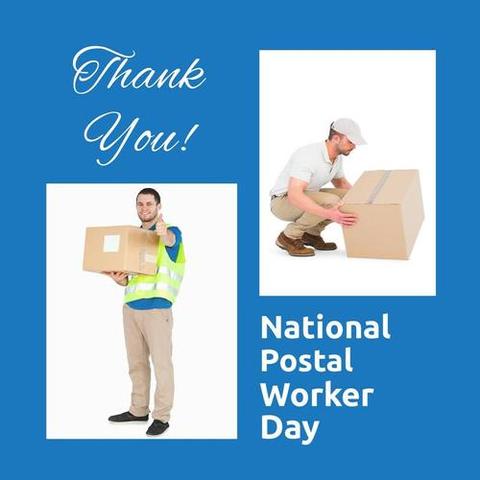 National Postal Worker Day Tribute With Delivery Men And Thank You