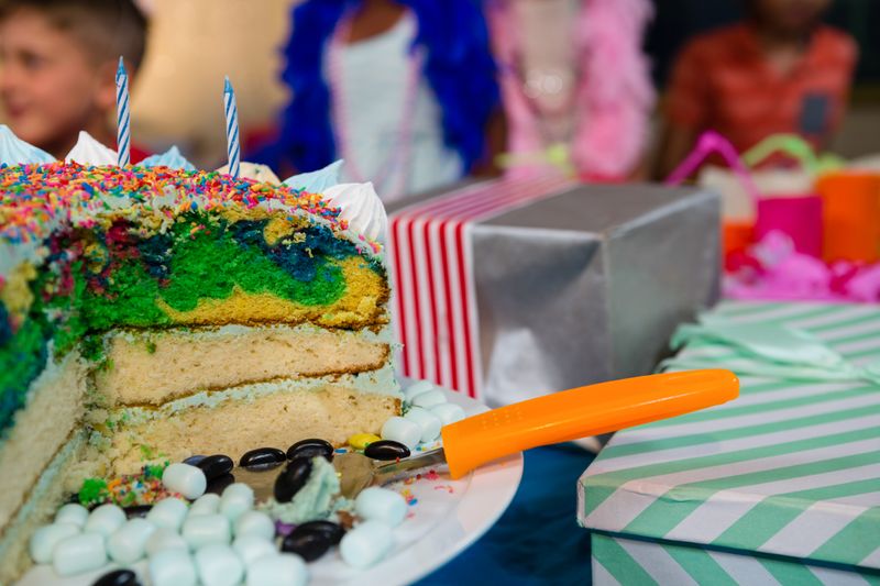 Close up of birthday cake