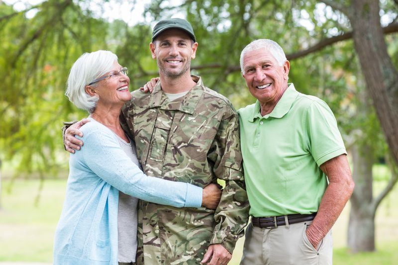 Soldier reunited with his parents