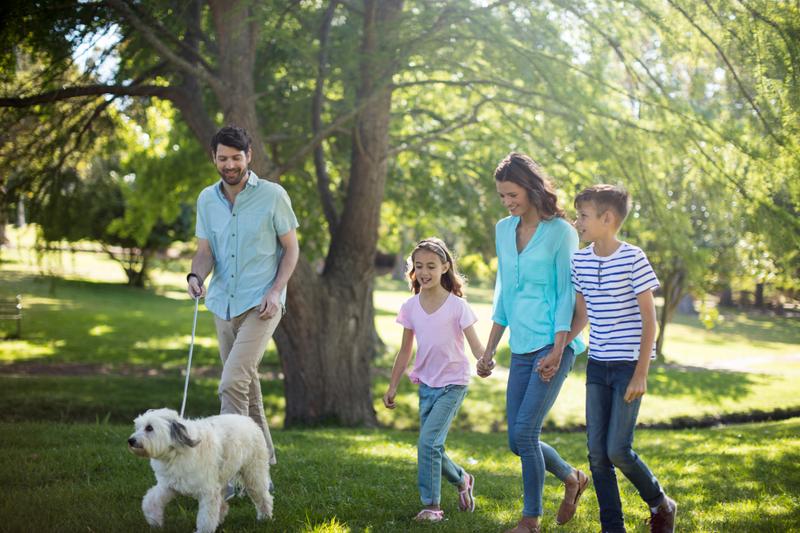 Happy family enjoying in park