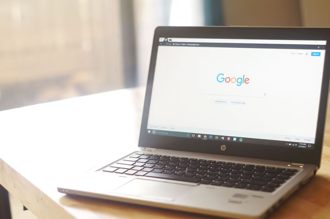 Laptop on a desk - How to create engaging content for blogs - Image