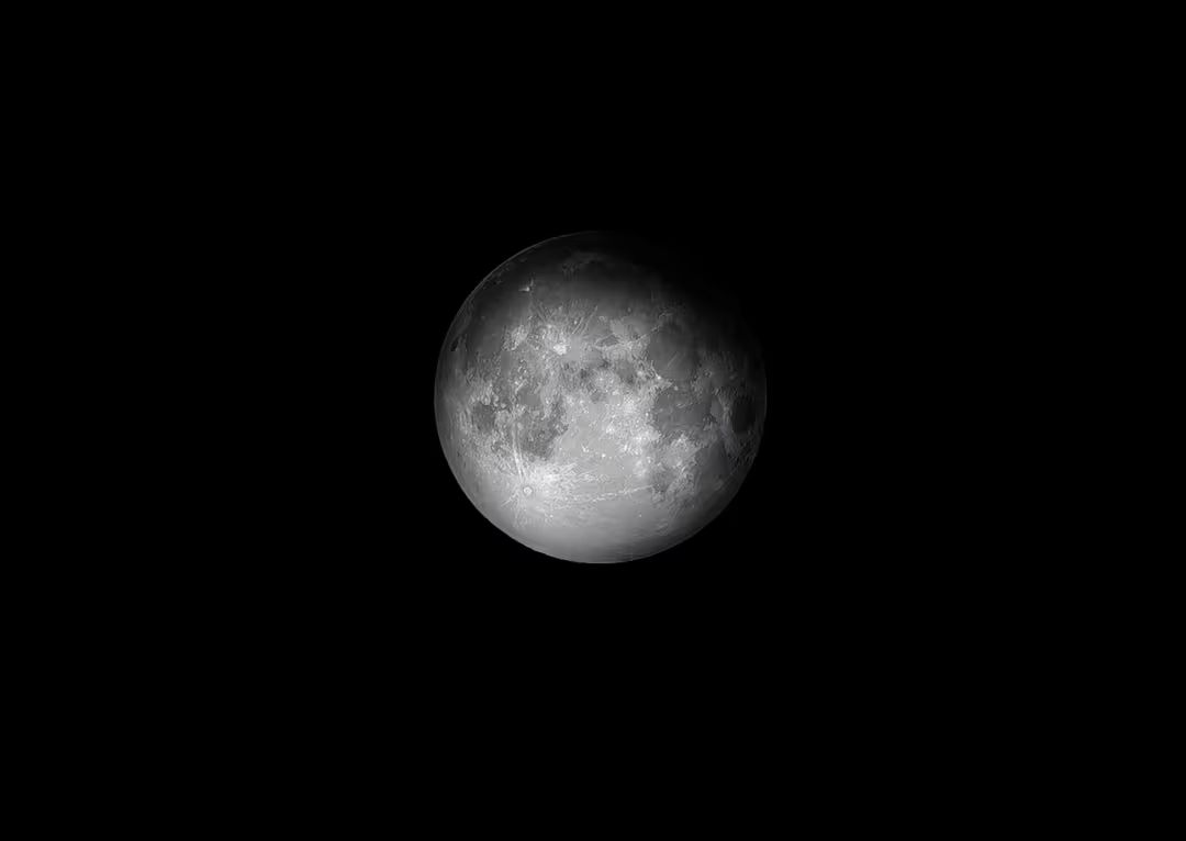 Image of the moon with a black background - A selection of great images for virtual Zoom backgrounds from the PikWizard team - Image