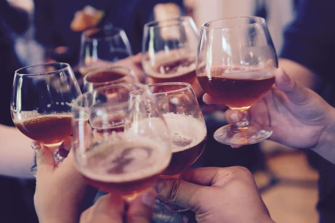 Image of people who are toasting - A selection of great images for virtual Zoom backgrounds from the PikWizard team - Image