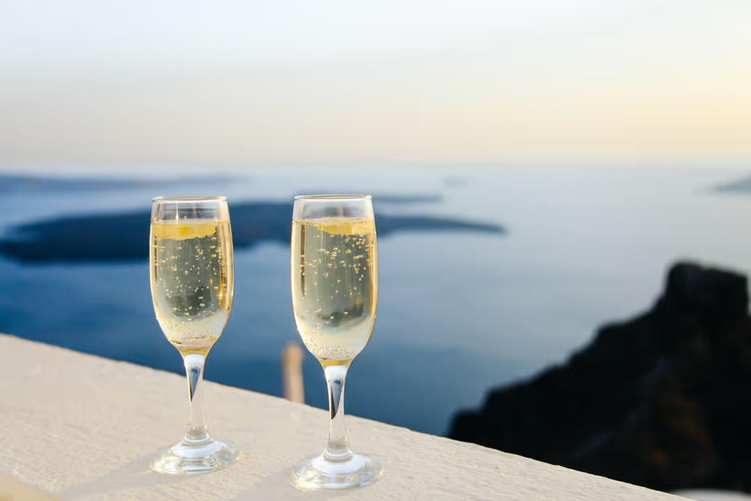 Image of two glasses champagne - A selection of images from the PikWizard team on the eve of the New Year - Image