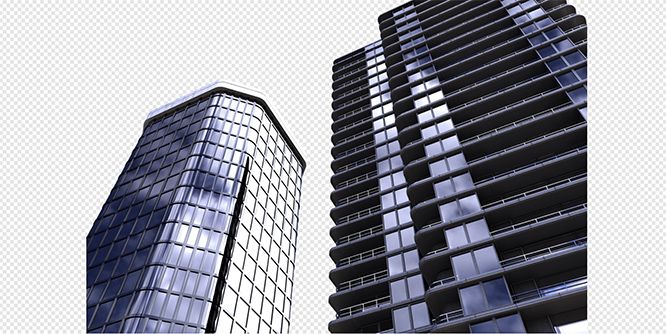 Modern Buildings PNG with transparent background