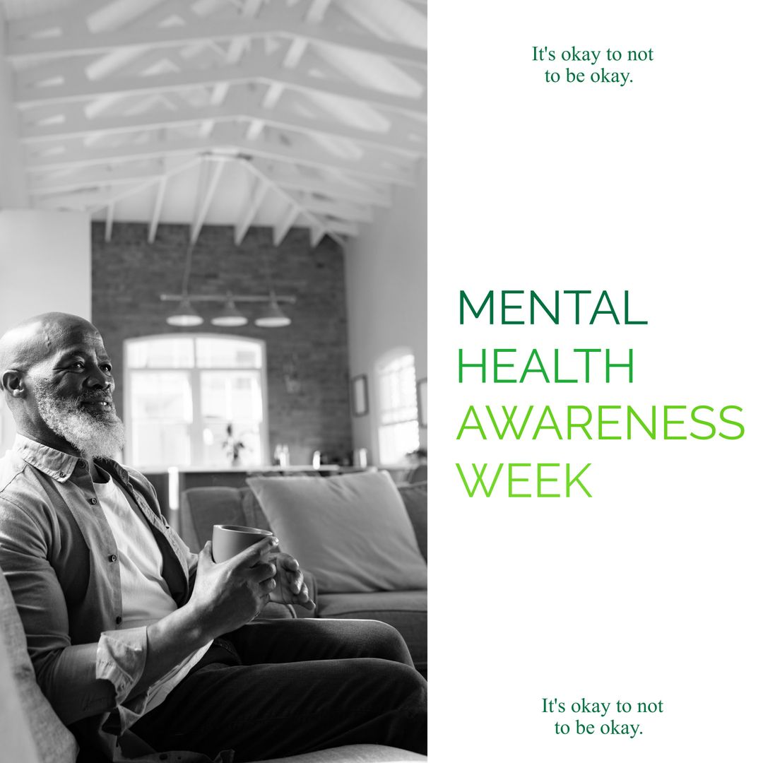 Senior Man Contemplating Mental Health Awareness