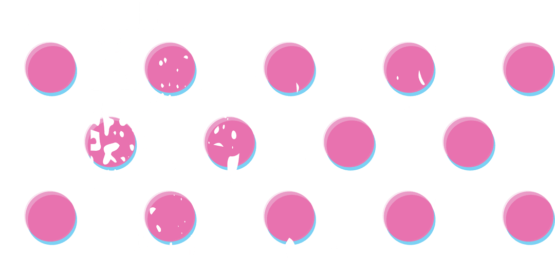 Transparent Canvas with Magenta Circles Pattern, Abstract Design