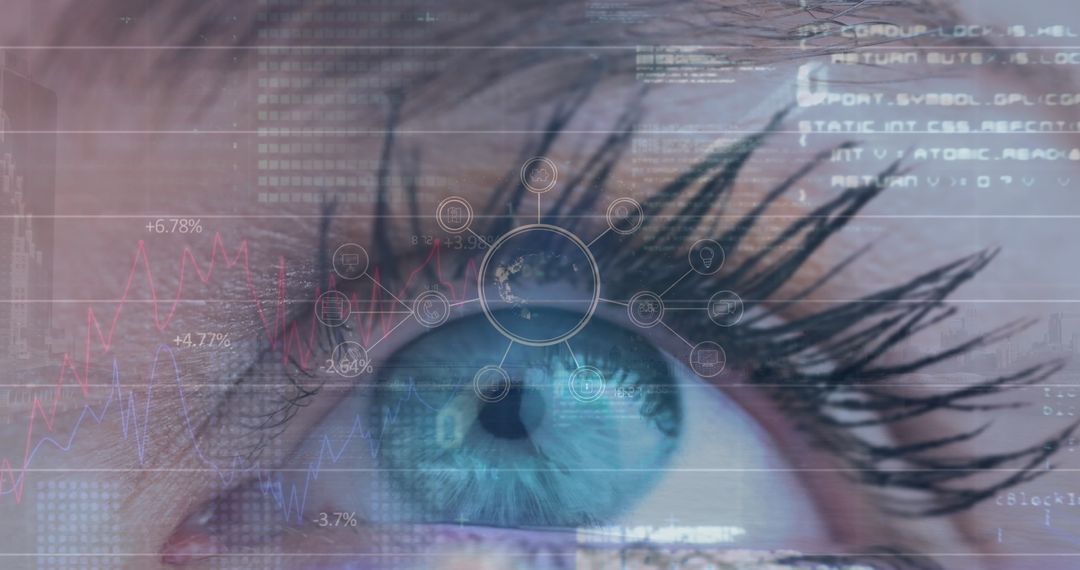 Technological Eye Interface with Data Insights and Code