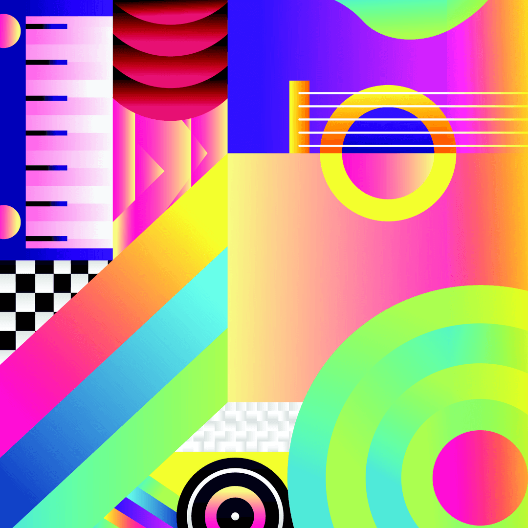 Transparent Geometric Abstract Background with Vibrant Colors