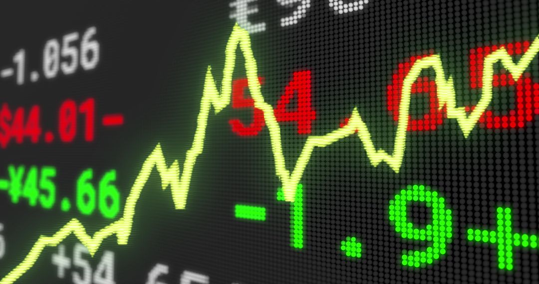 Dynamic Stock Market Graphs on Digital Display