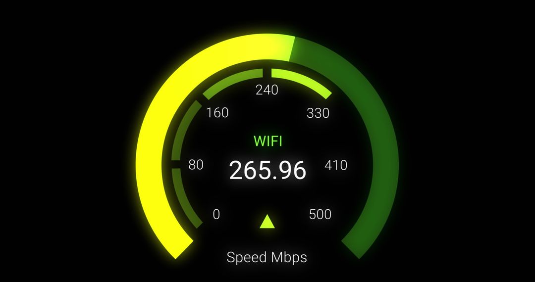 Wireless Internet Speed Test Showing Elevated Wifi Transfer - Free Images, Stock Photos and Pictures on Pikwizard.com