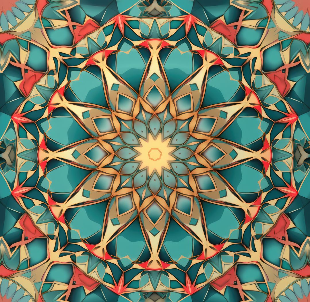 Close up of blue and red kaleidoscope shapes created using generative ai technology - Free Images, Stock Photos and Pictures on Pikwizard.com