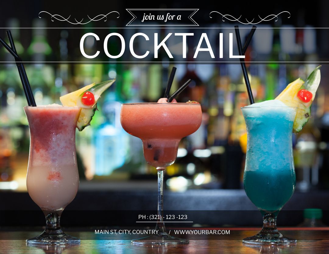 Colorful Cocktails on Display at Trendy Bar