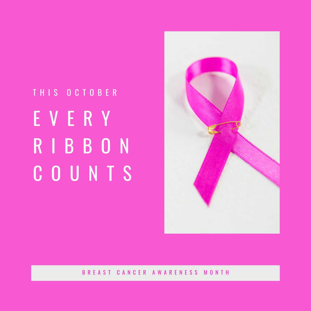 Breast Cancer Awareness Month Pink Ribbon Campaign Post - Download Free Stock Templates Pikwizard.com