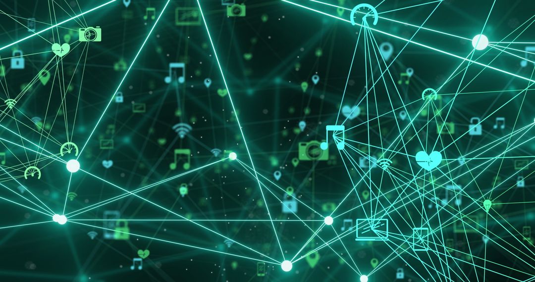 Abstract Network of Global Digital Data and Connections