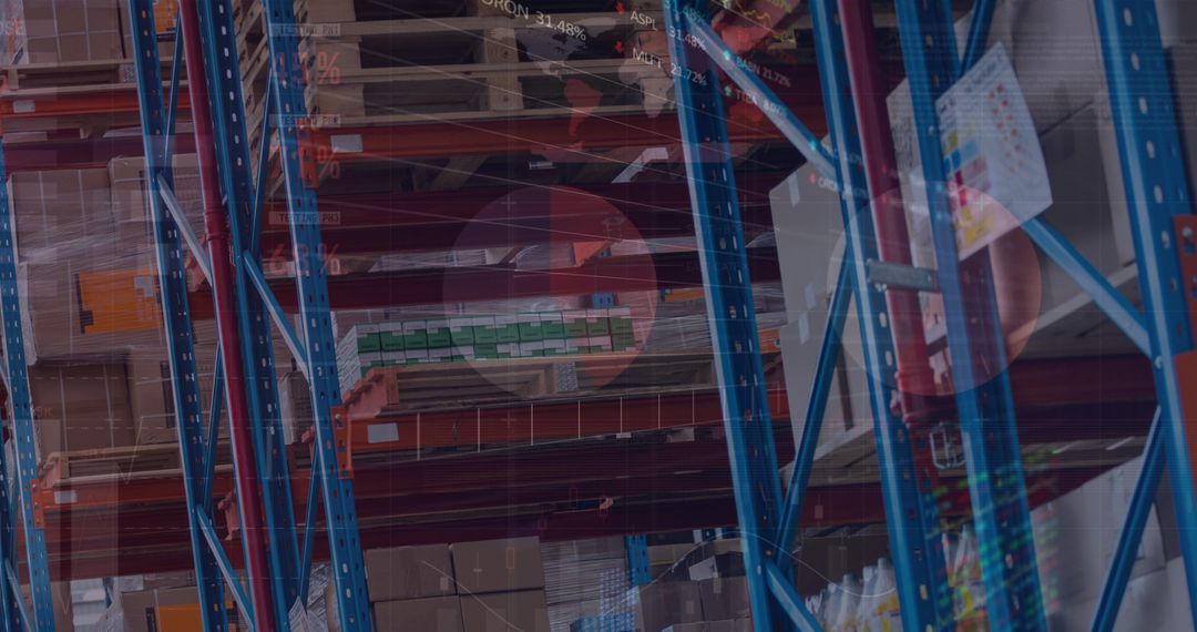 Financial Data Overlay on Logistics Warehouse Environment