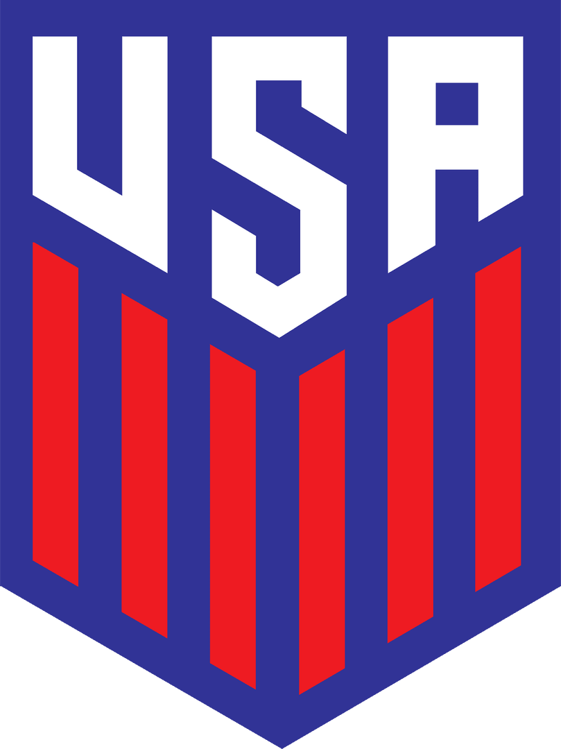 USA Emblem with Shield Shape and Stripes on Transparent Background