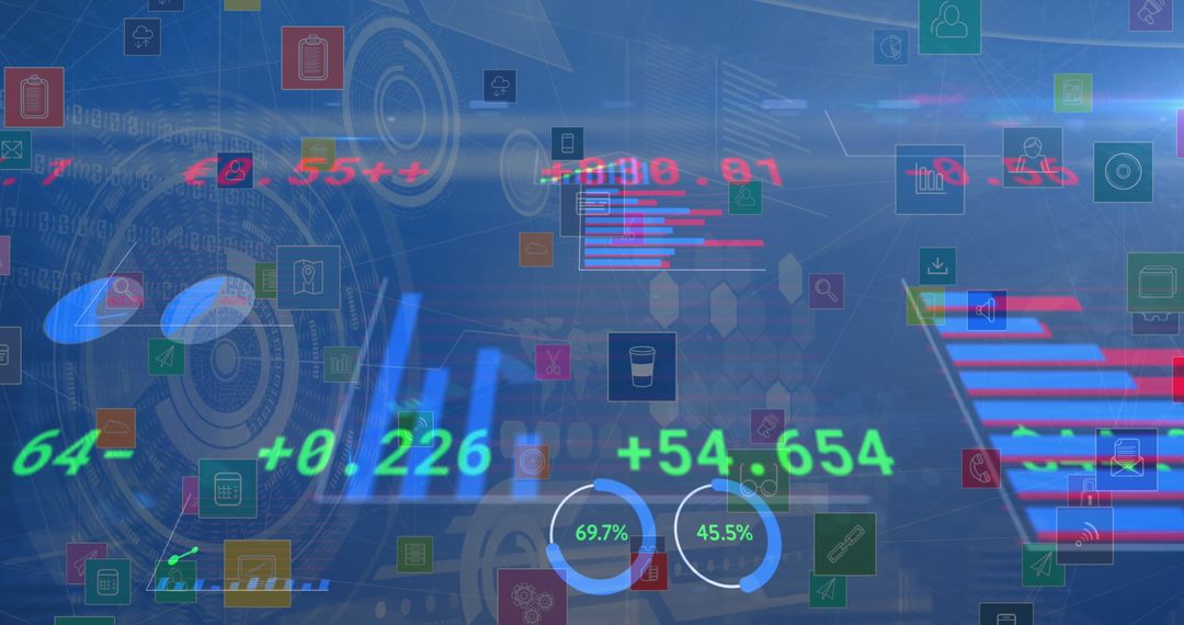 Futuristic Financial Data Processing with Digital Interface