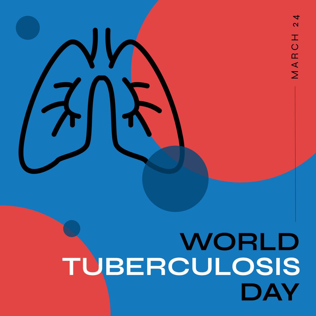 World Tuberculosis Day Awareness Design with Lungs