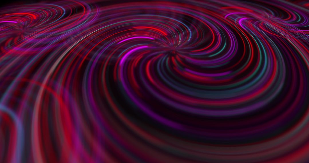 Dynamic Neon Spiral with Red and Blue Glowing Patterns