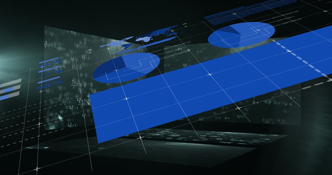 Abstract Data Visualization Digital Interface Technology Concept