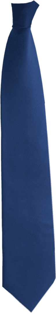 Classic Blue Tie Isolated on Transparent Background for Business Concepts