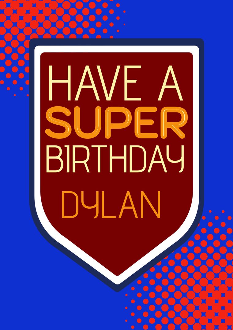 Superhero Themed Birthday Card With Bold Typography - Download Free Stock Templates Pikwizard.com