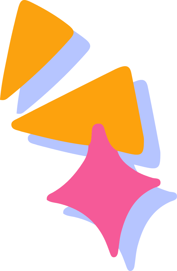 Vibrant Geometric Abstract Shapes on Transparent Background