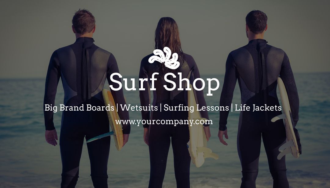 Surfers Ready for Adventure Facing Ocean with Surfboards