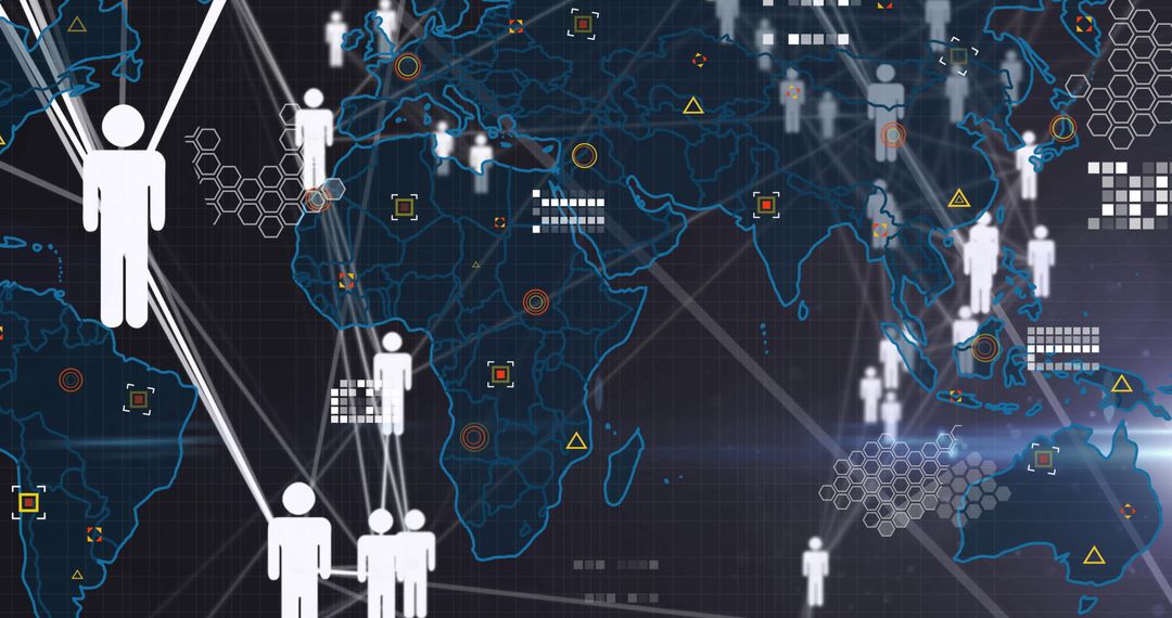 Global Network Connectivity Illustrating Digital Connections Across Planet