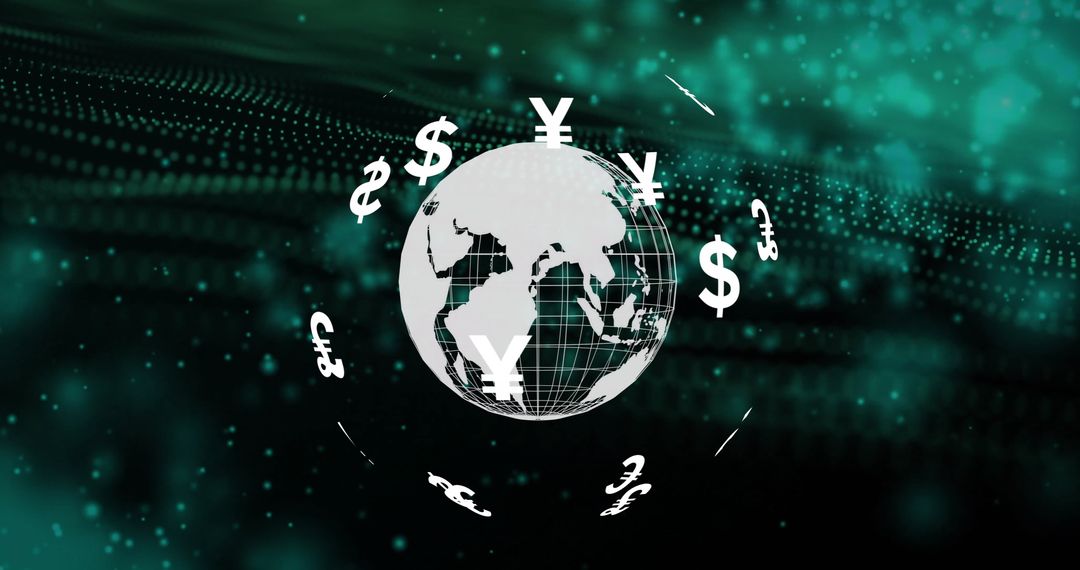 Global Cryptocurrency Digital Interface Concept