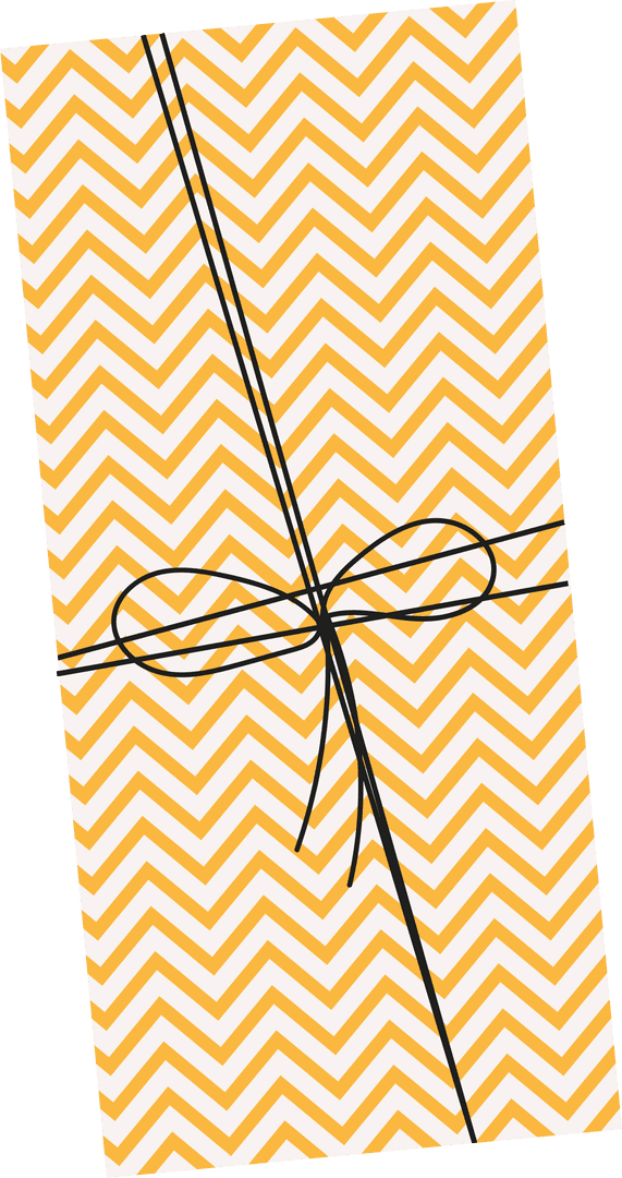 Minimalistic Chevron Gift Wrapping with Transparent Background