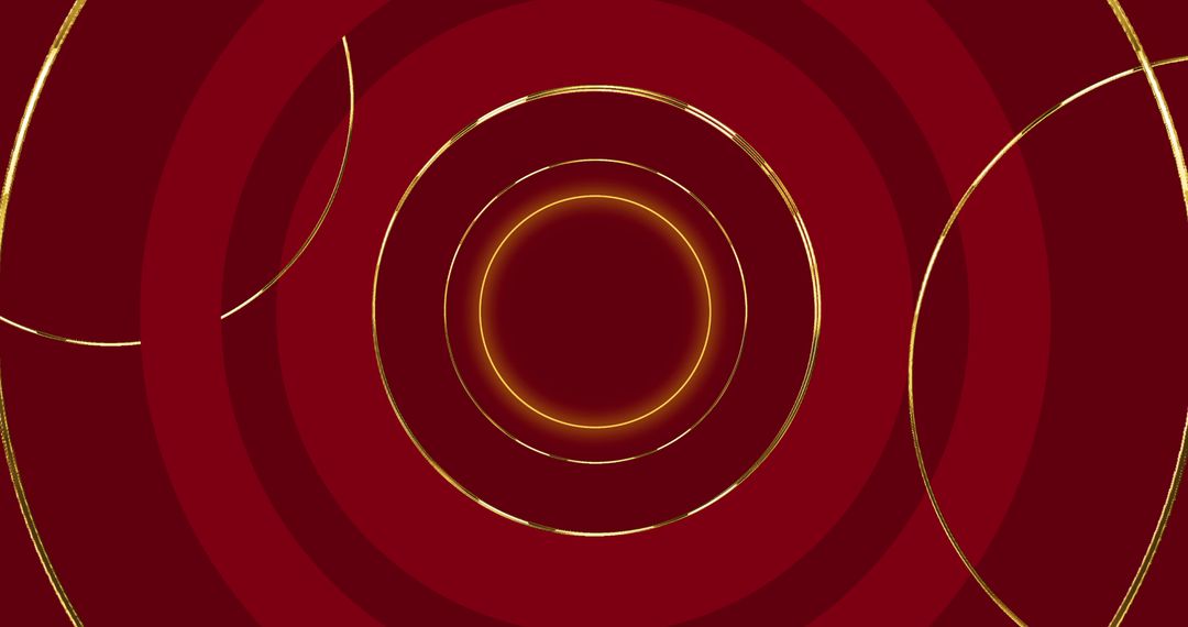 Elegant Chinese New Year Red and Gold Circular Pattern