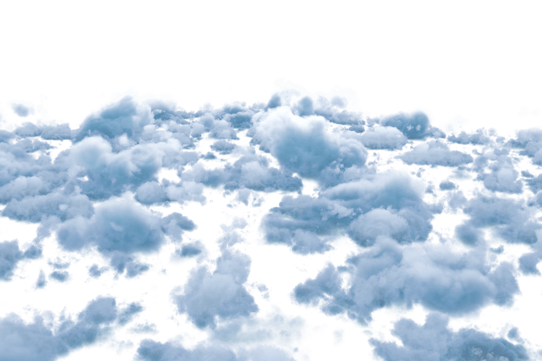 Patterned Blue Sky Cloudscape with Transparent Background Sky