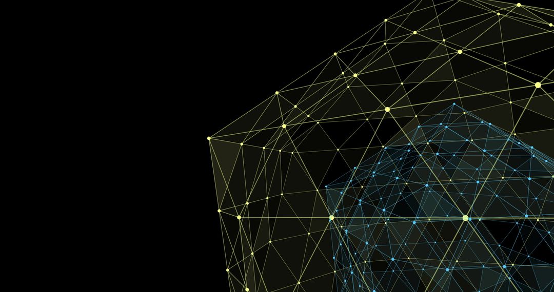 Dynamic Geometric Wireframe Spheres on Black Background