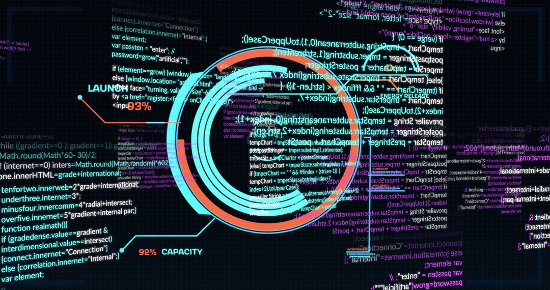 Ai data visualization interface with coding overlays