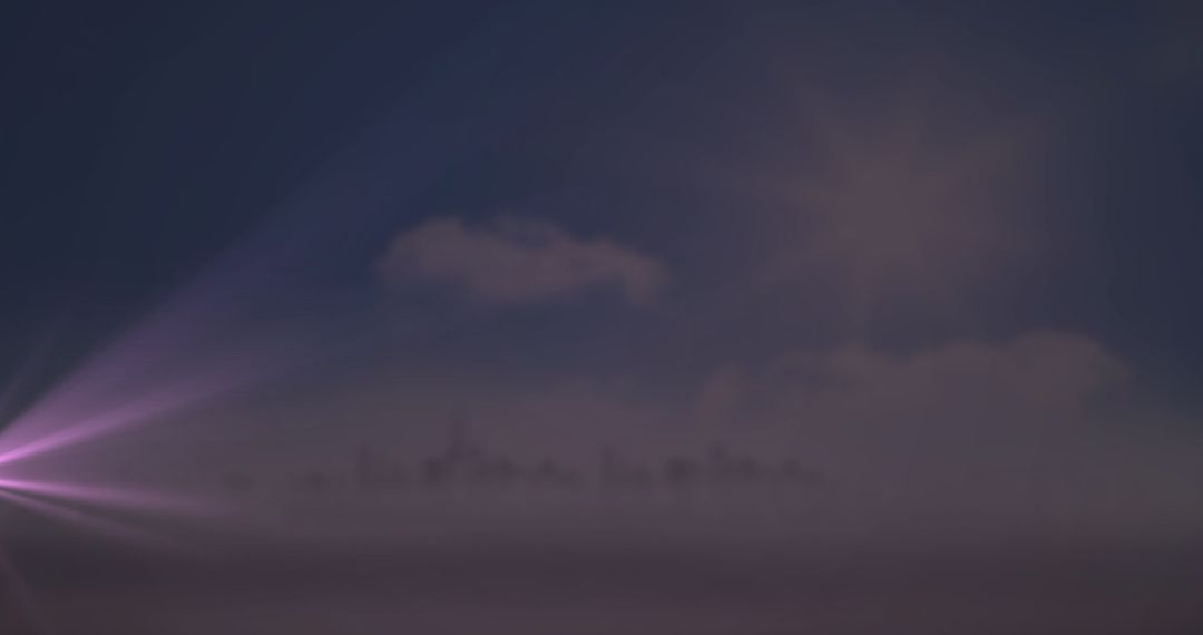 Digital Light Trails over Cityscape at Night