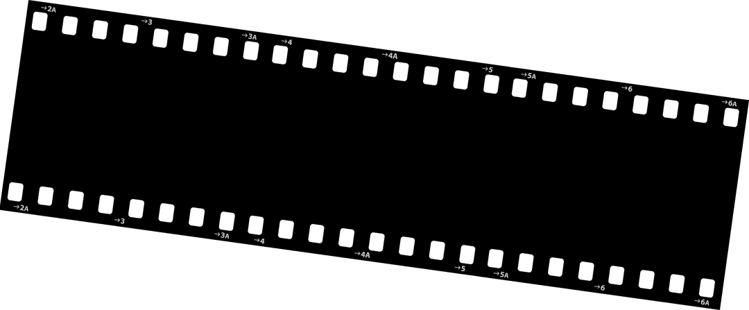 Transparent Film Strip Segment with Sprocket Holes