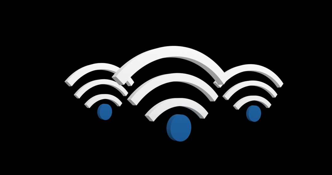 Abstract Wifi Symbols on Black Background Abstract - Free Images, Stock Photos and Pictures on Pikwizard.com