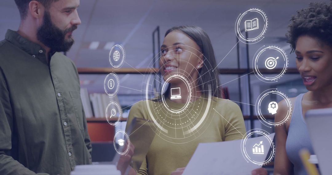 Collaborative Office Environment with Digital Interface and Technology Integration