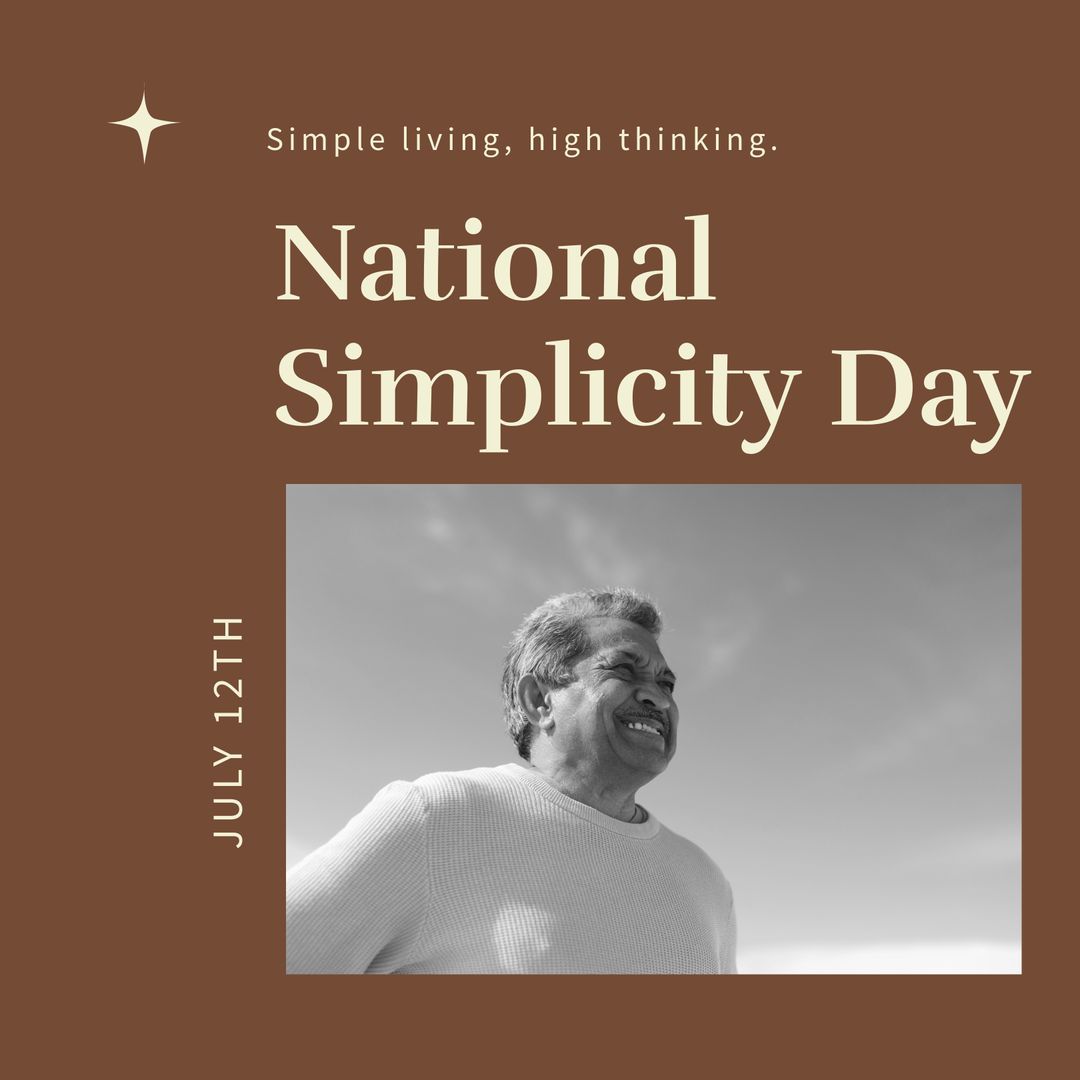 Celebrating National Simplicity Day with Joyful Senior on Beach