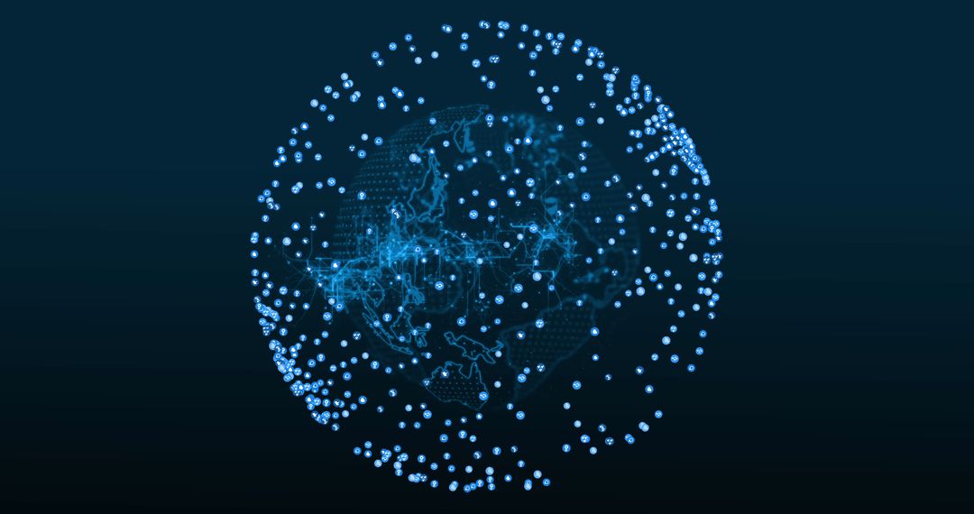 Digital Globe with Interconnected Network of Points Forecasting Future