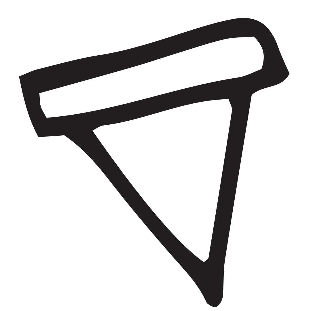 Transparent Black Abstract Shape on Clear Background