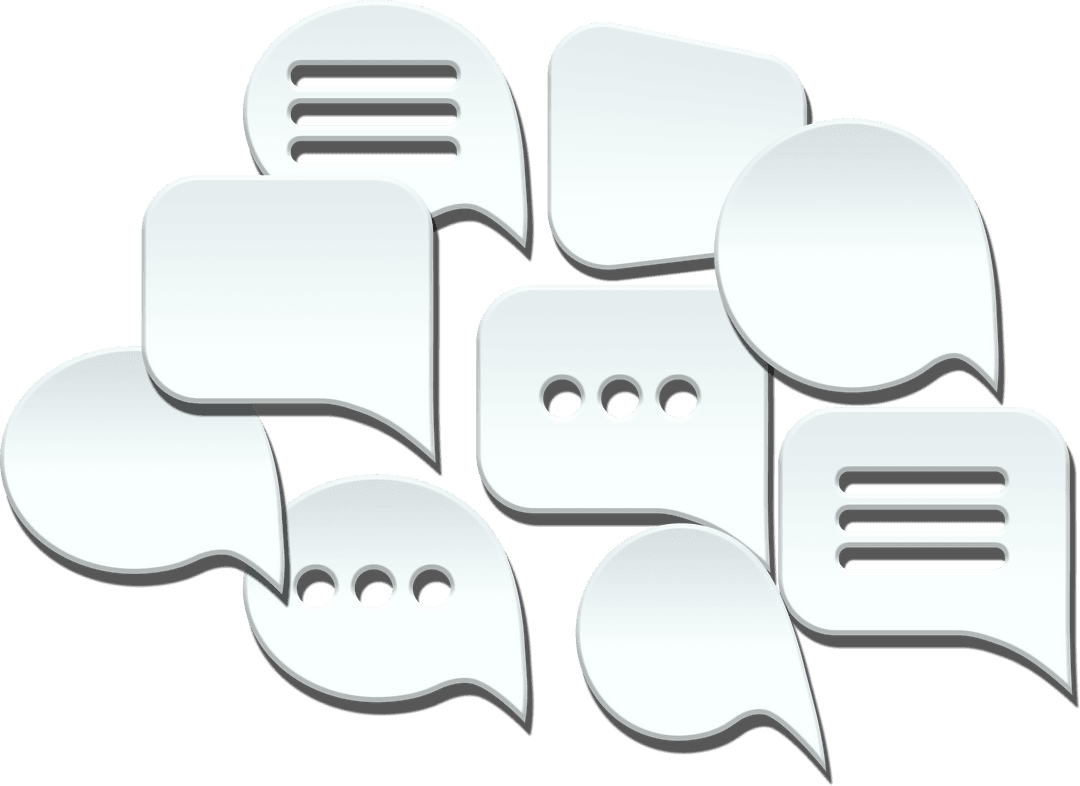 Transparent Speech Bubbles Collection for Communication Designs