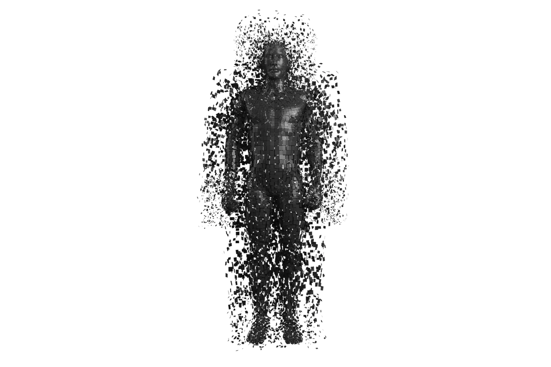 Full Length Digital Composite of Pixelated Transparent 3D Man - Download Free Stock Images Pikwizard.com