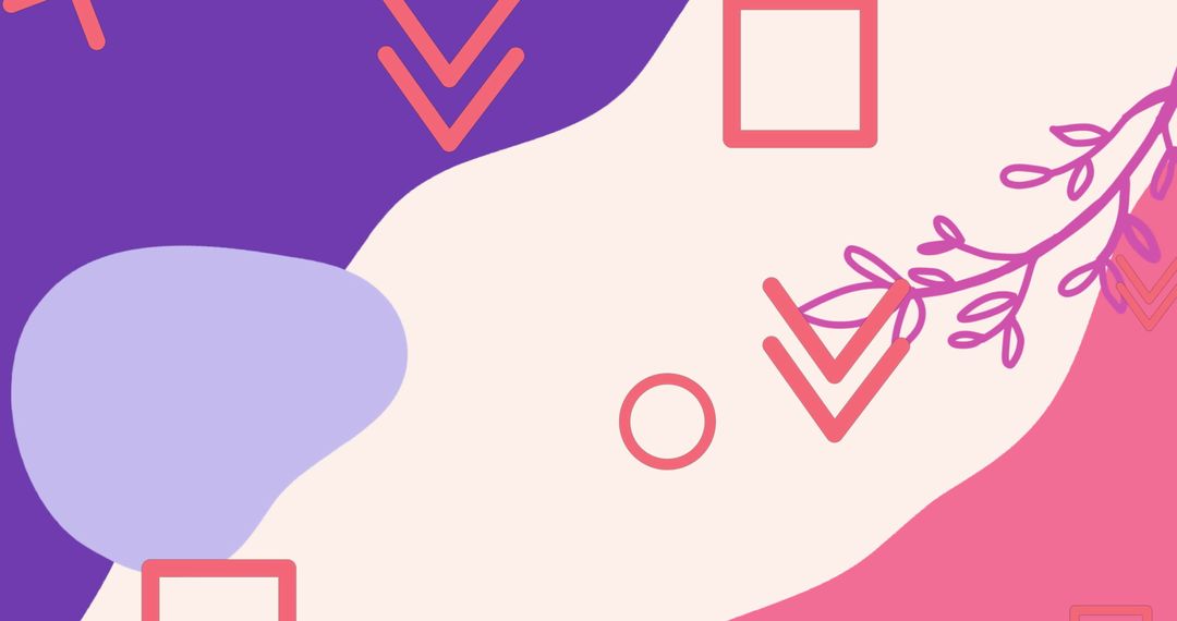 Abstract Geometric Background with Pastel Shapes