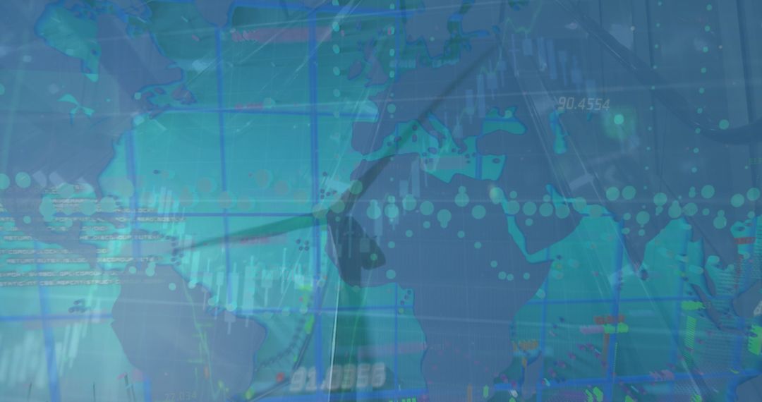 Wind Turbine Sustainable Energy with Digital Data Overlay