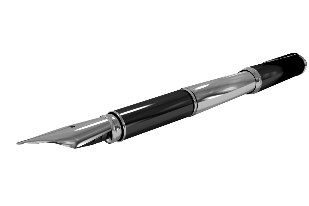 Transparent Black and Silver Pen Isolated on White Background - Download Free Stock Images Pikwizard.com