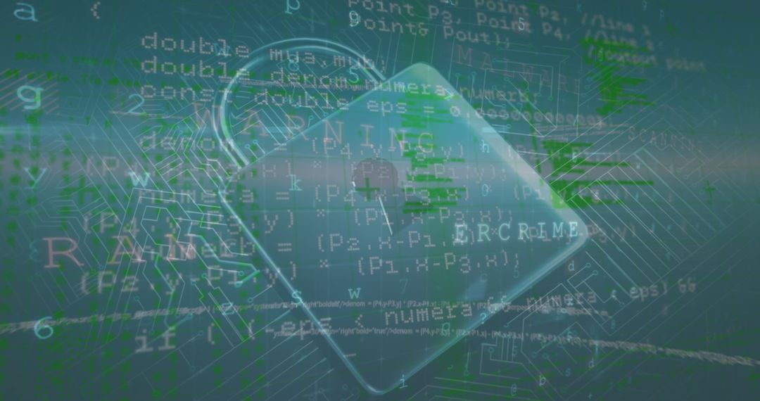 Digital Security Concept with Lock and Binary Code Overlay