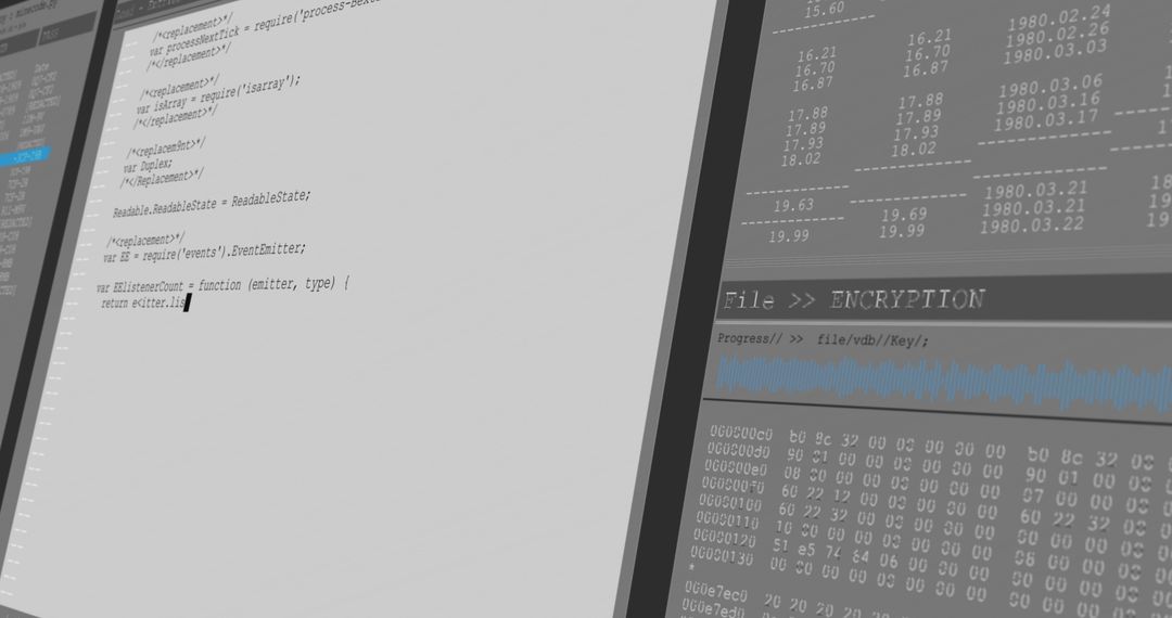 Cybersecurity Coding Display with Data Encryption Interface - Free Images, Stock Photos and Pictures on Pikwizard.com